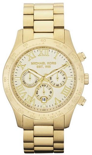 michael kors men's layton gold tone watch mk8214